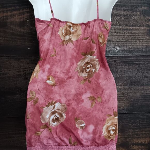 Rave Y2K Vintage Floral Cami Top Size Medium Pink Romantic Chic Lace Coquette - Picture 4 of 7